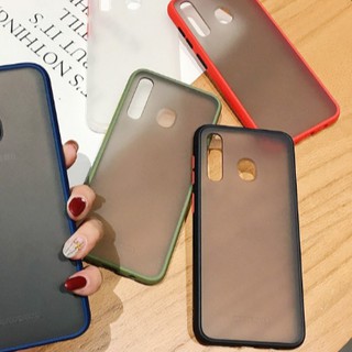 Ốp lưng nhám cho Oppo Realme 3 viền màu TPU chống sốc