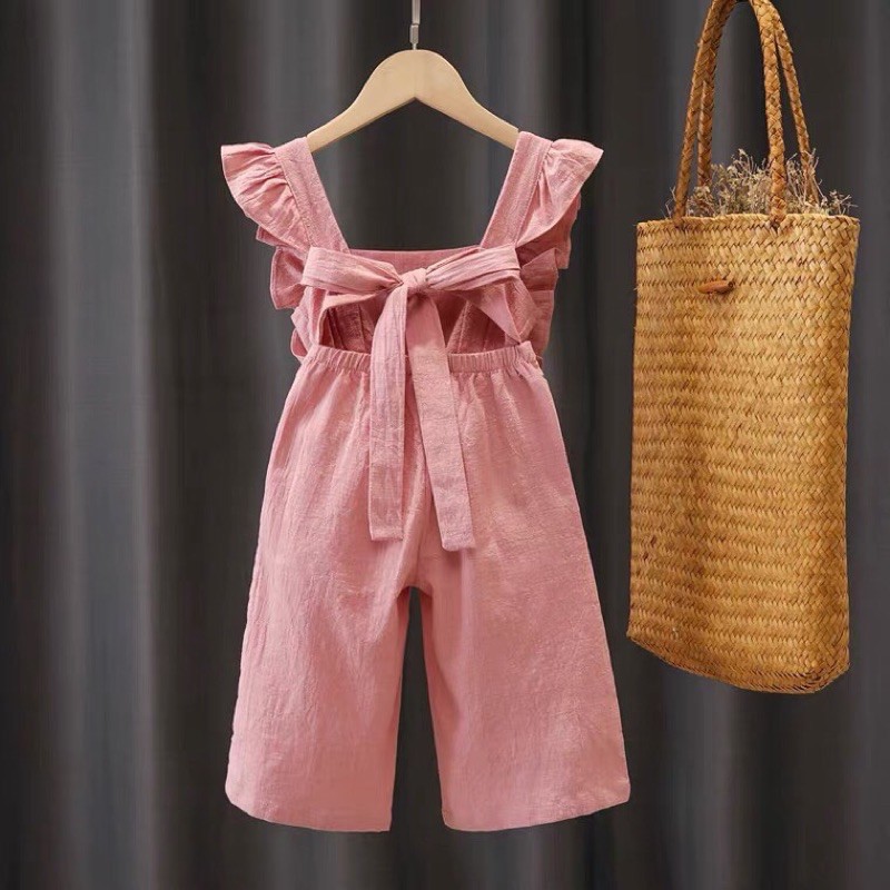 BỘ JUMPSUIT HỒNG BÉ GÁI