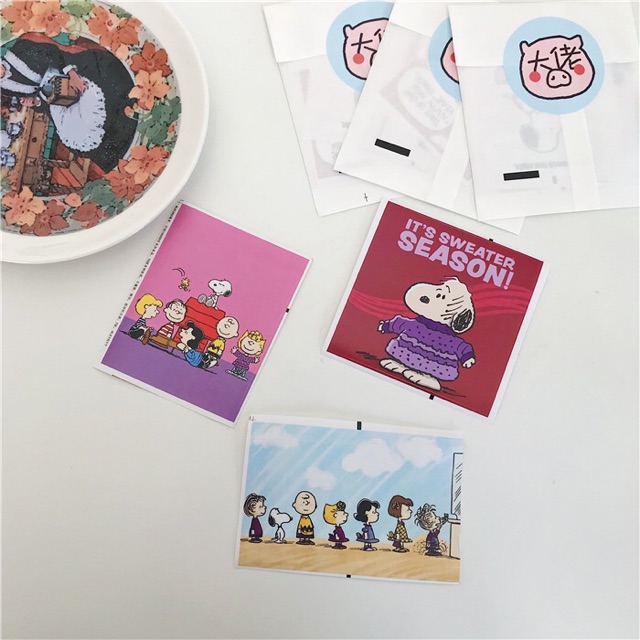 Set miếng dán hình chú chó Snoopy dễ thương