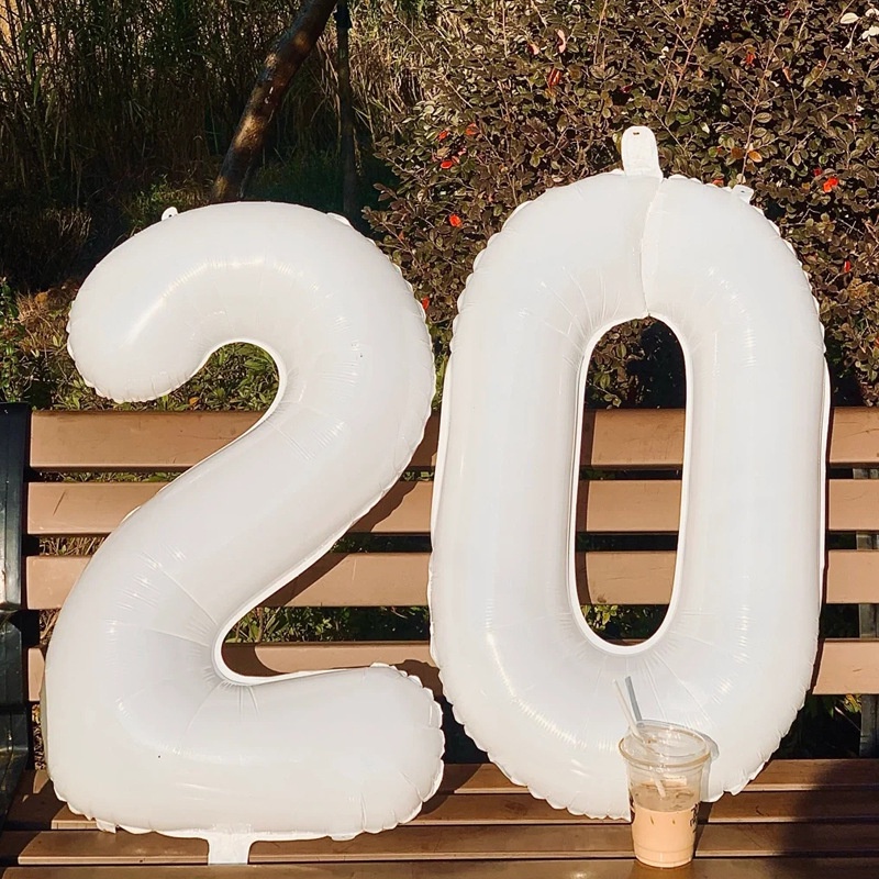 Bong Bóng Nhôm Hình Số 0-9 32 inch Dùng Trang Trí