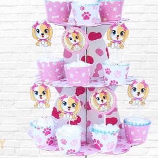 Kệ tháp bánh cupcake 3 tầng