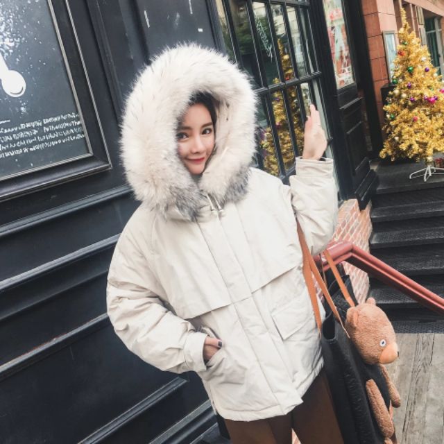 Áo khoác mũ lông ulzzang siêu hot 2018 kèm ảnh thật ở cuối