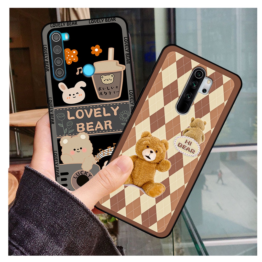 Ốp lưng Xiaomi Redmi Note 8 / Note 8 Pro in hình gấu bear dễ thương, bền đẹp