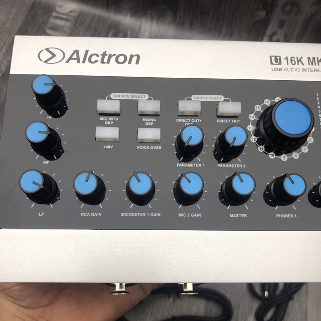 Sound card Alctron u16k mkii usb hỗ trợ nguồn 48v- sound card U16k tương thích tất cả các dòng mic thu âm