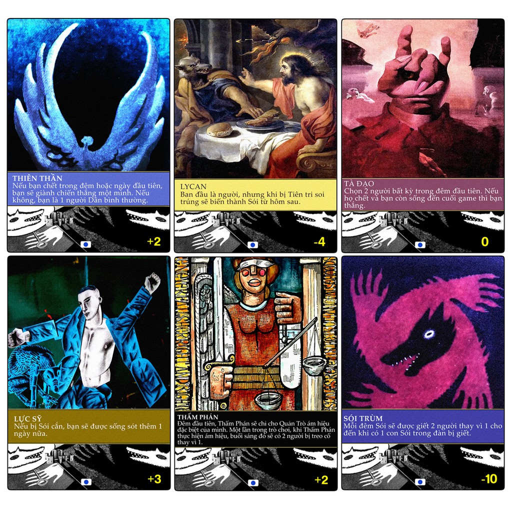 Ma Sói việt hóa mở rộng 120 lá Board Game