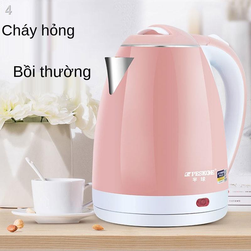 ấm điện bán cầu bằng thép không gỉ gia dụng tự động ngắt đun nước siêu tốc ký túc xá nhỏ