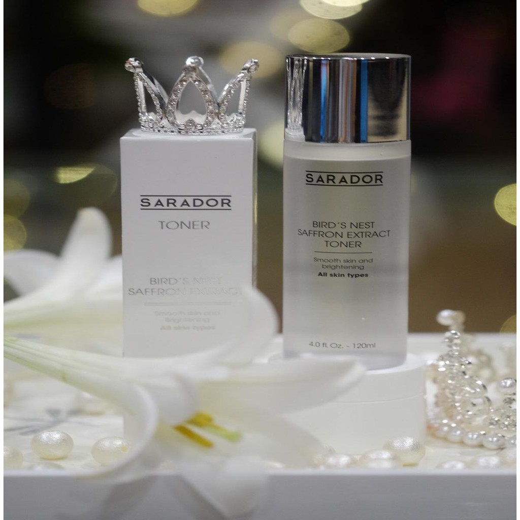 Tone(Nước Hoa Hồng) SARADOR cân bằng PH, se khít lỗ chân lông, dưỡng ẩm ( Bird’s nest safaron extrac Toner) 120 ml | BigBuy360 - bigbuy360.vn