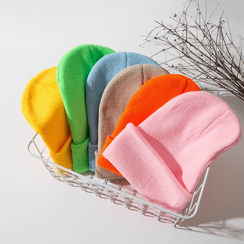 Mũ len nam nữ Ulzzang Beanie trơn Nón len giữ ấm thời trang thu đông phong cách hàn quốc