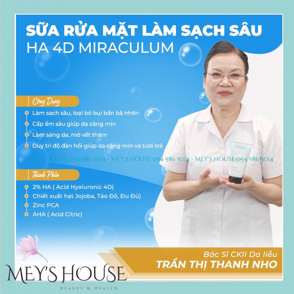 Sữa Rửa Mặt Trắng Da Miraculum Woda Termalna Làm Sạch Sâu Dưỡng Ẩm 200ml
