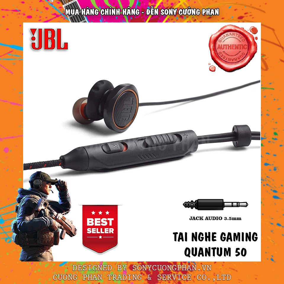 Tai Nghe Gaming In-Ear JBL Quantum 50 - Bảo Hành Điện Tử 12 Tháng