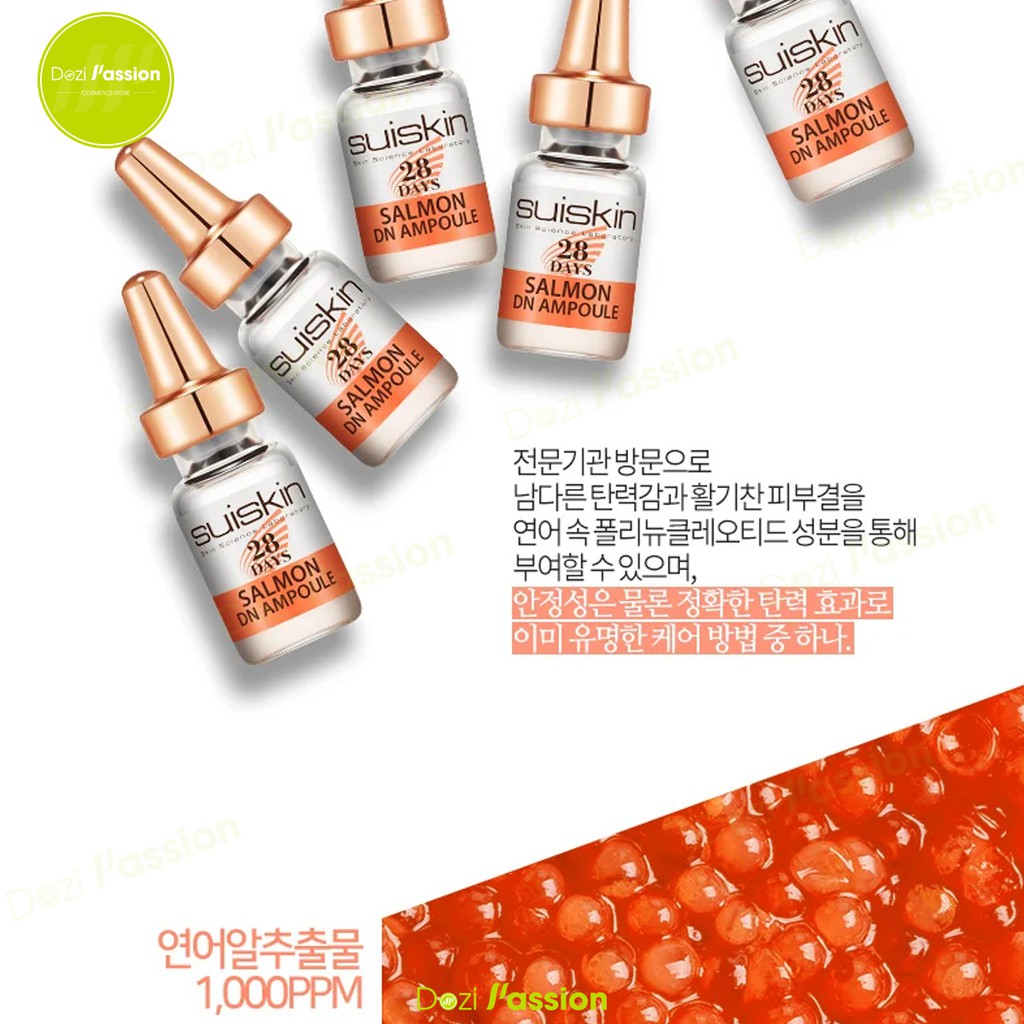 Serum Tế Bào Gốc DNA Suiskin Cá Hồi - Suiskin Salmon DN Ampoule 28 Days 2ml