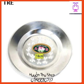 Combo 2 đĩa inox đẹp 18cm