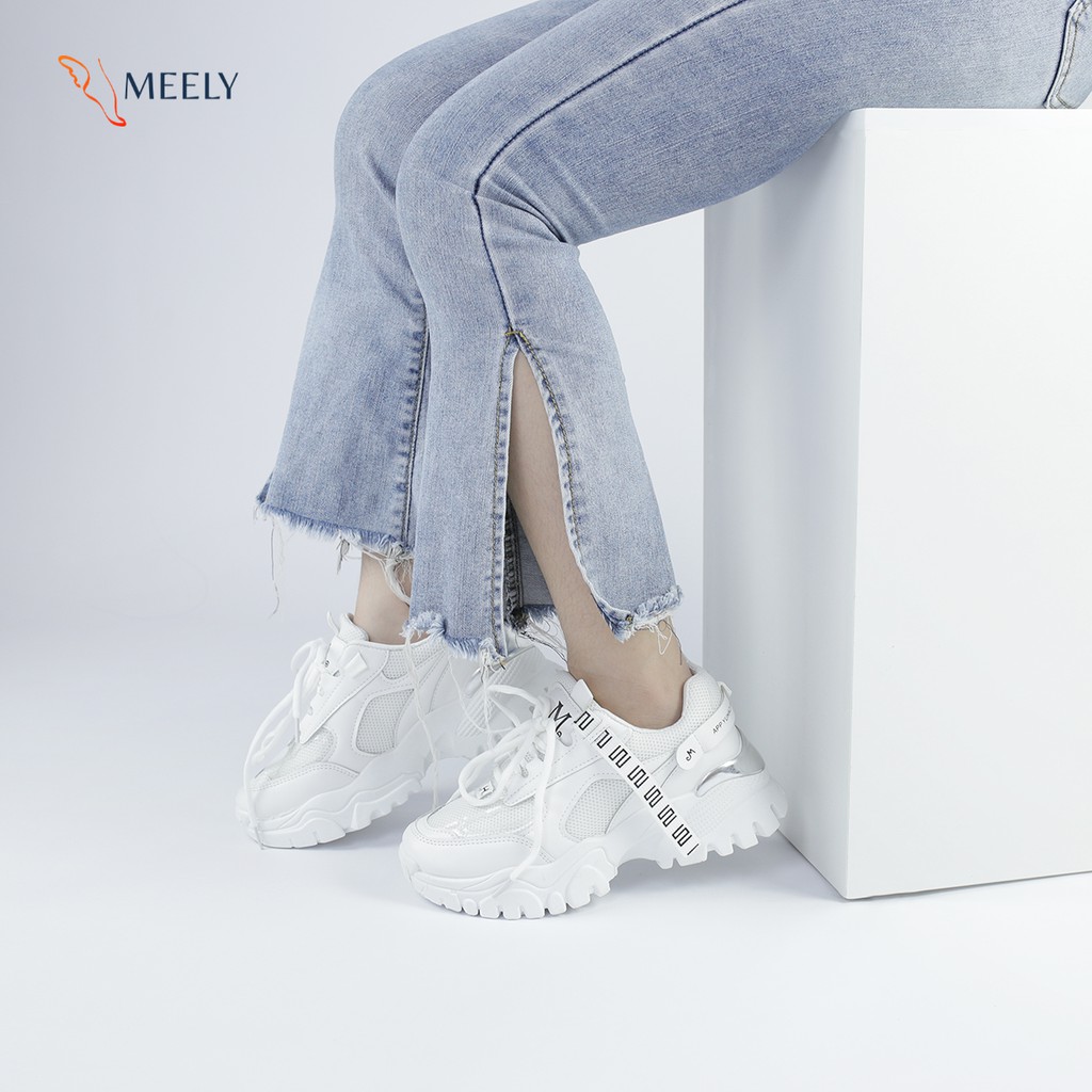 Giày Thể Thao Nữ MEELY Độn Đế Sneaker Ulzzang Năng Động - MS085