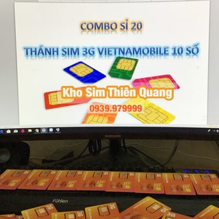 Combo 20 Thánh sim 10s giá sỉ Free 4GB /ngày, thánh sim giá rẻ, Thánh sim 3G Vietnammobile