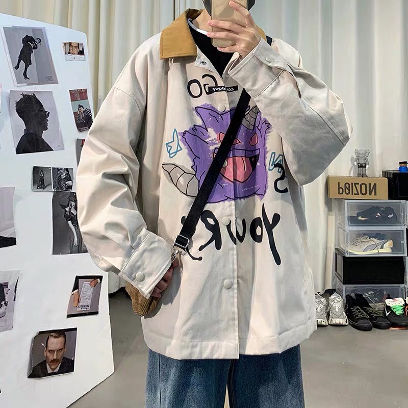 Áo khoác sơmi kaki cardigan unisex form rộng Wind Go Your ulzzang Nam Anh 24