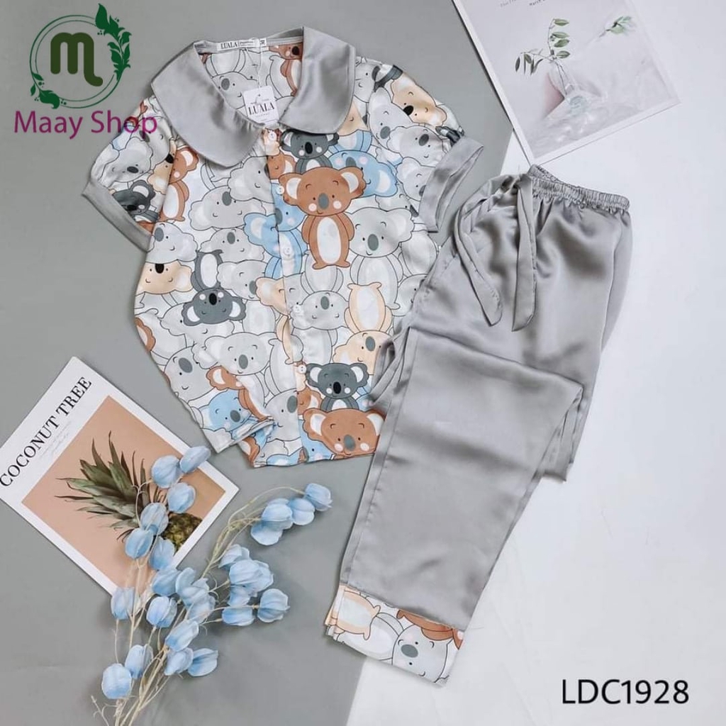 Đồ bộ Pijama cổ sen lụa satin cao cấp | BigBuy360 - bigbuy360.vn