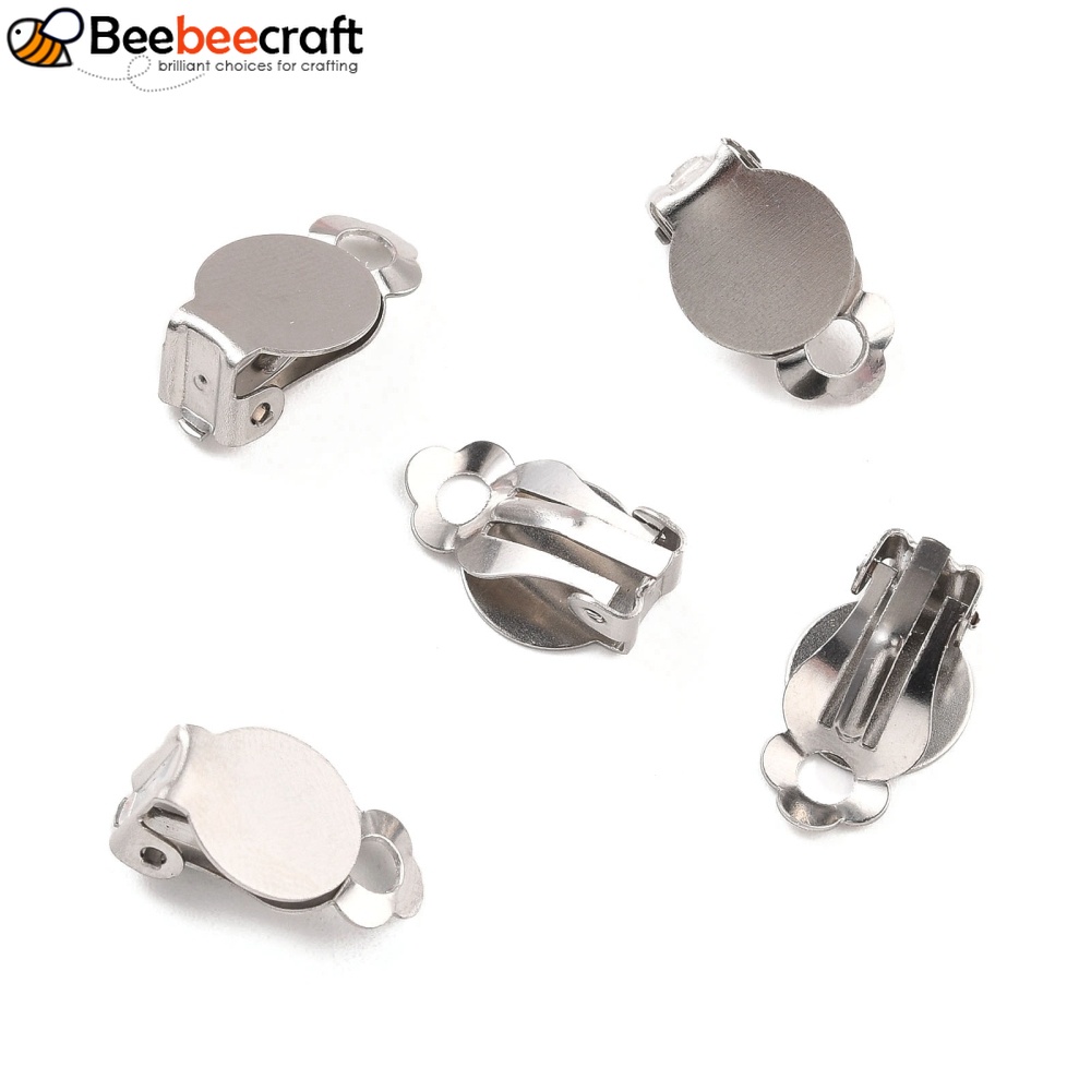 Set 4~20 Chiếc Khuyên Tai Dạng Kẹp Bằng Thép Không Gỉ 316 10mm 15.5x10x7mm