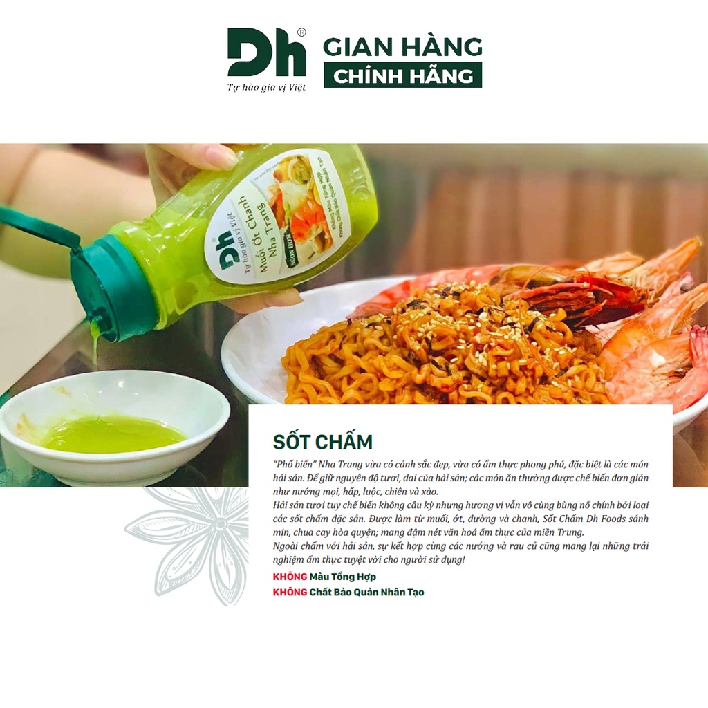 Muối ớt chanh gừng Nha Trang DH Foods gia vị nước sốt chấm hải sản đồ nướng 120/200gr