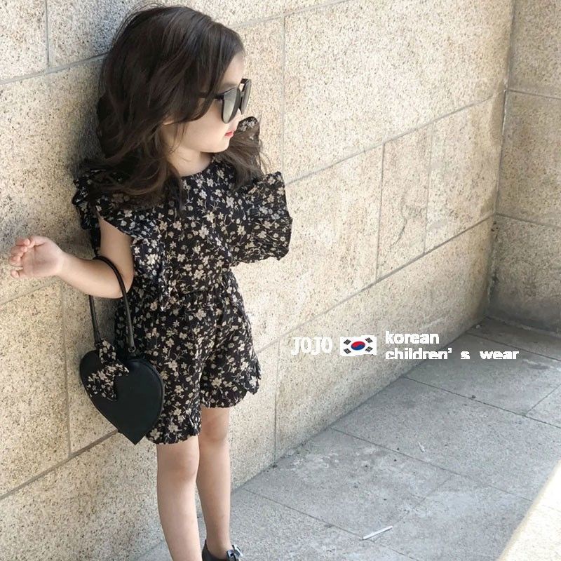 Set Đồ Mùa Hè 5 Món Gồm Áo Hai Dây In Họa Tiết Hoa + Quần Ngắn Phong Cách Hàn Quốc Hợp Thời Trang Cho Nữ