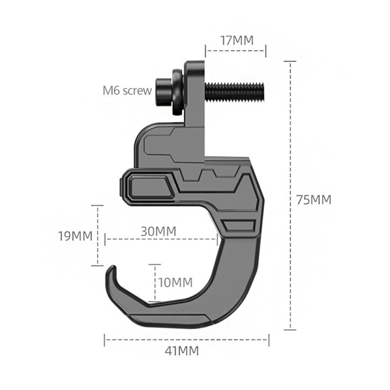 Móc treo đồ gắn xe máy bằng hợp kim nhôm kèm ốc vít