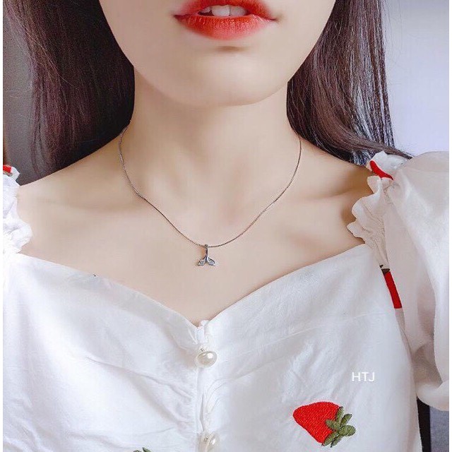 Dây chuyền nữ hình đuôi cá bạc ý cao cấp LINH MIU SILVER
