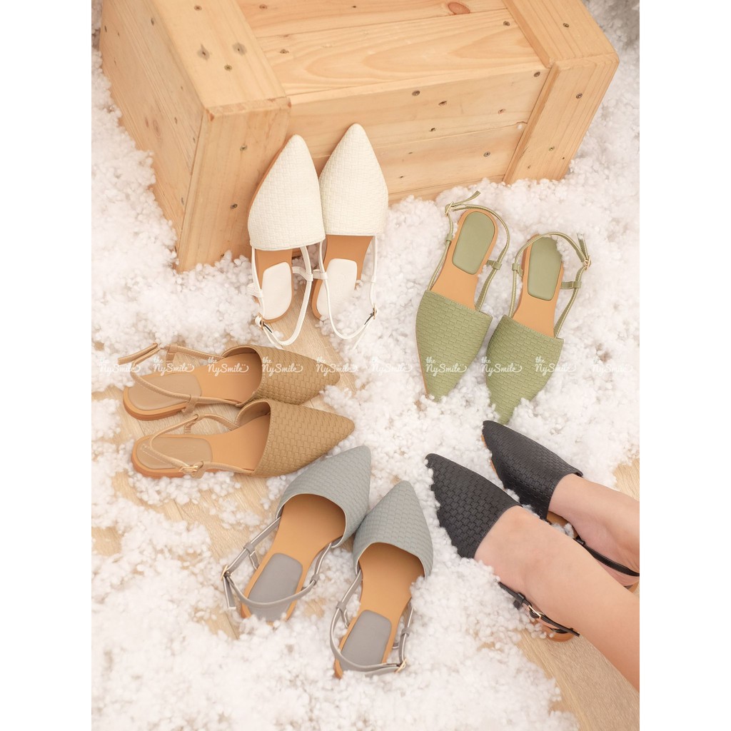 [Mã FATHANG5 giảm 10K đơn 50K] [BÚP BÊ] WYWY - GIÀY 1P ĐAN BÍT MŨI QUAI HẬU - THENYSMILE | BigBuy360 - bigbuy360.vn
