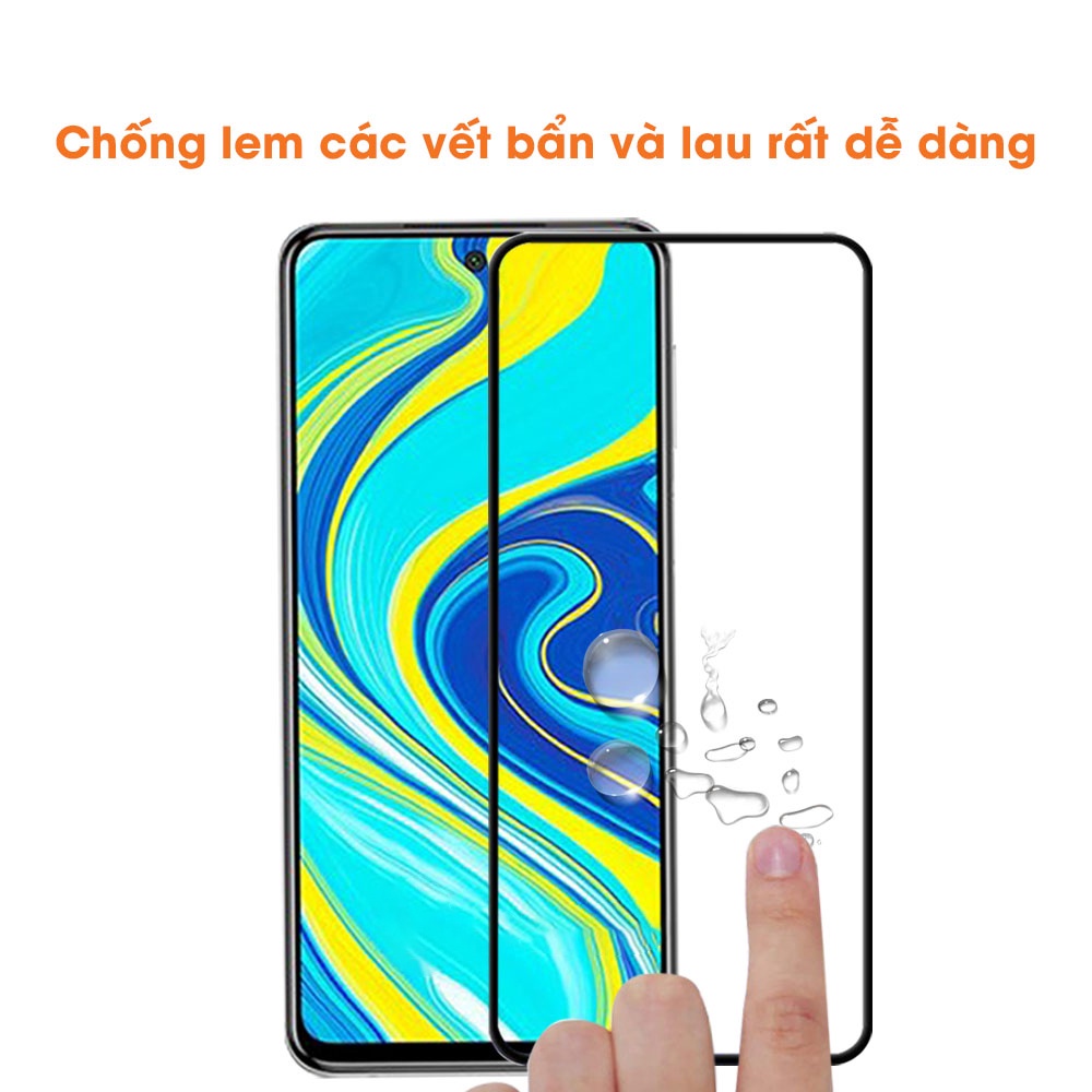 Kính cường lực Xiaomi Redmi Note 10, Note 10S, Note 10 Pro, Note 10 Pro Max,Tặng kèm giấy lau Edcase86