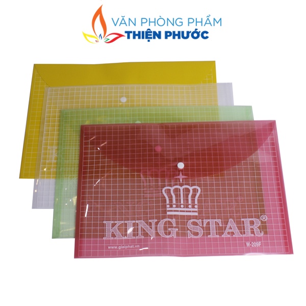 Bìa nút A4 F4 KingStar Nhiều màu đựng tài liệu THIỆN PHƯỚC