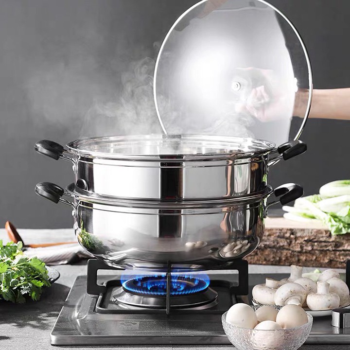 Nồi Hấp INOX 2 tầng cao cấp