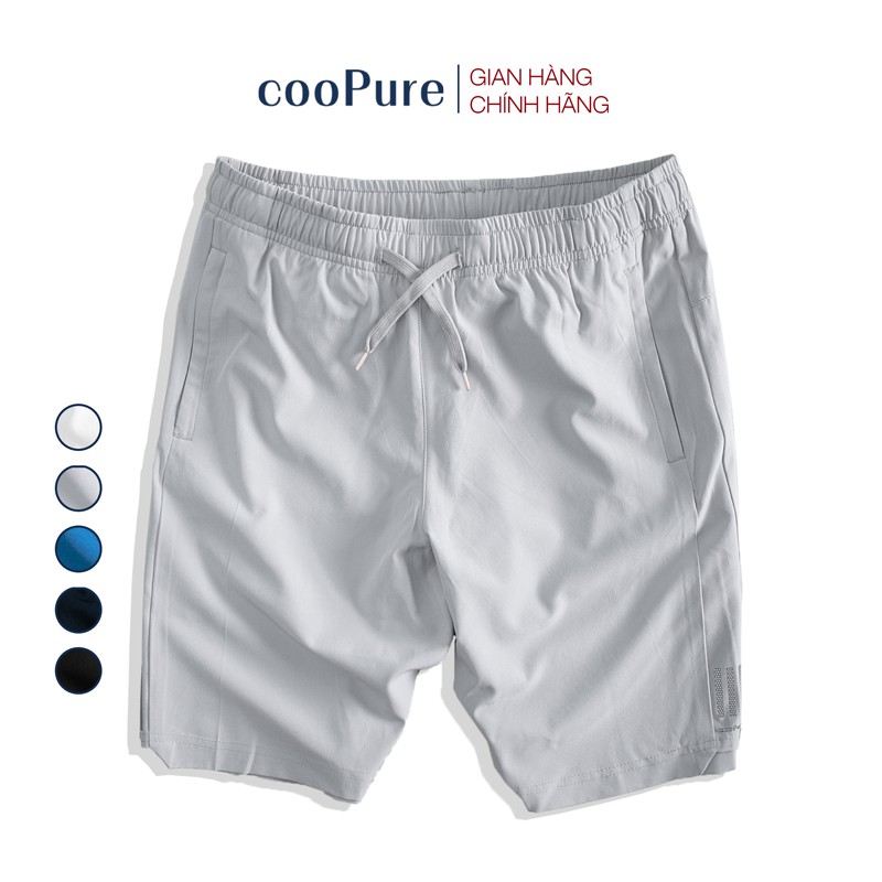 Quần sooc thể thao cooPure màu trắng chất liệu gió, điểm nhấn Triple Line NO.2065 (5 màu)