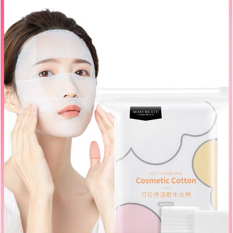Bông tẩy trang Maycreate Cotton Gói 200 Miếng Sena Beauty | BigBuy360 - bigbuy360.vn