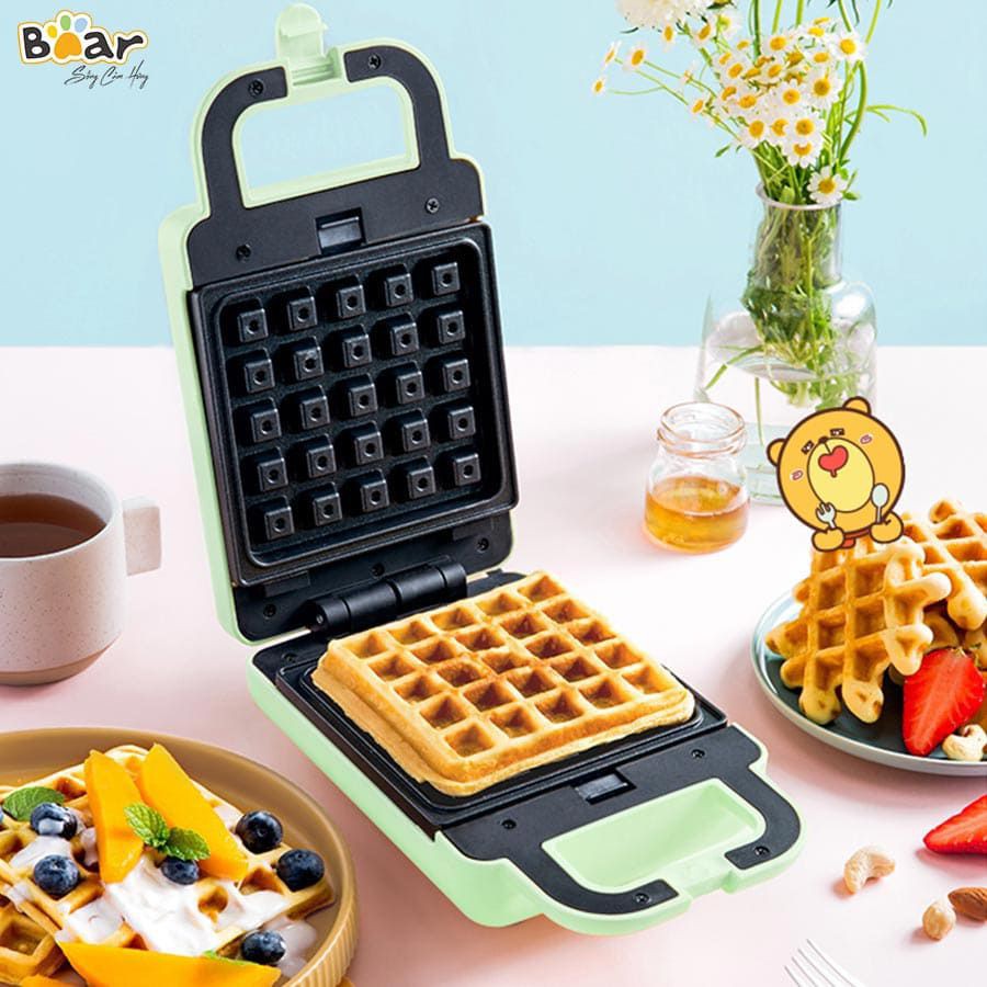 [FreeShip][Ship 2H]Máy Kẹp Nướng Bánh Sandwich/Waffle đa năng Bear DBC-P06N2 (Hàng chính hãng - bảo hành 12 tháng)