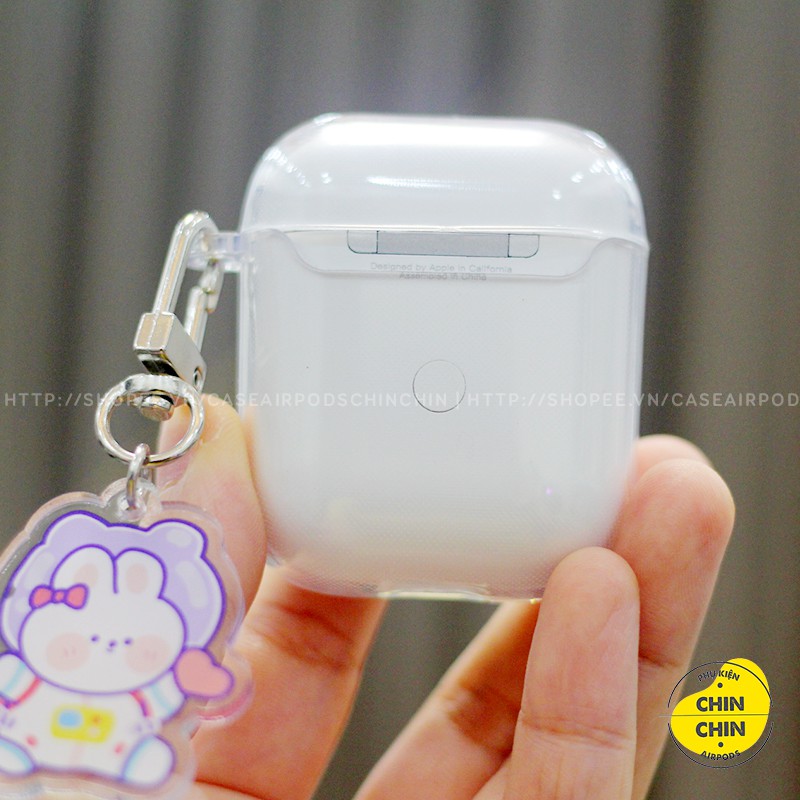 Case Airpod 1/2/Pro Nhựa Dẻo Trong Suốt Hình Happy Space Gấu Thỏ Vỏ Bọc Airpods Hoạt Hình Dễ Thương - Chinchin Case