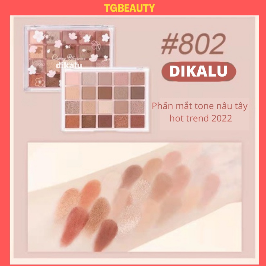 Phấn mắt dikalu sakura 20 ô tone nây tây nhũ lì