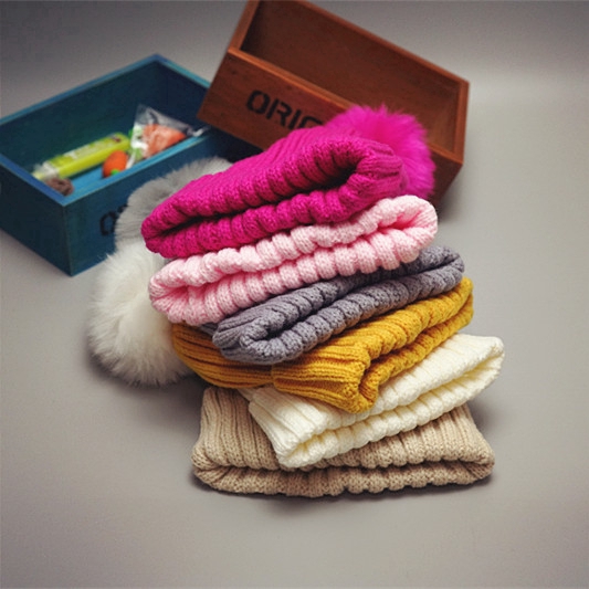 Children's warm breathable hat cute fashion light solid color leisure outdoor sports