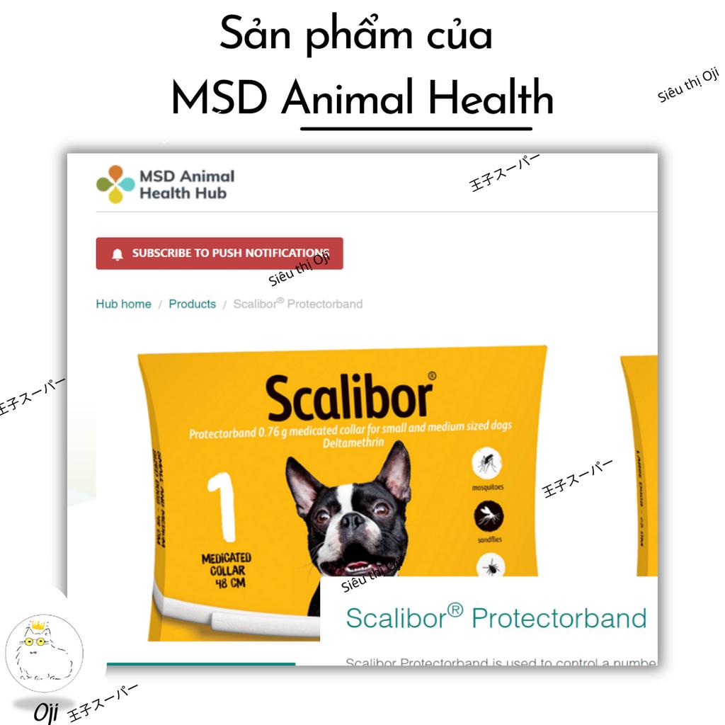 [HÀNG CHÂU ÂU] Vòng cổ chống ve rận chó mèo SCALIBOR, Hiệu quả 6 tháng, (Anti flea stick collar)