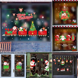 Sticker dán tường trang trí hình ông già noel/bông tuyết