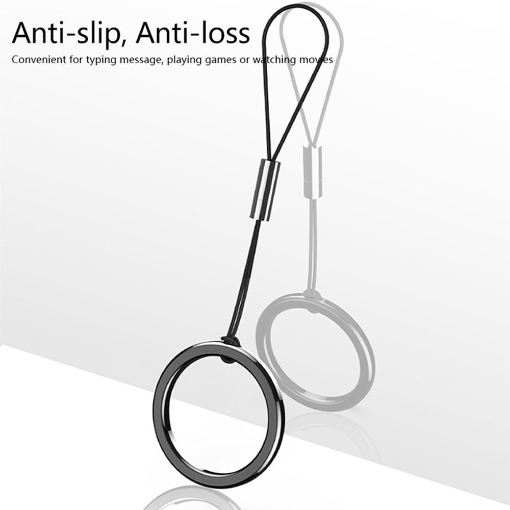 Dây Đeo Điện Thoại Có Vòng Xỏ Ngón Tay Bằng Kim Loại Chống Thất Lạc Nhiều Màu Sắc