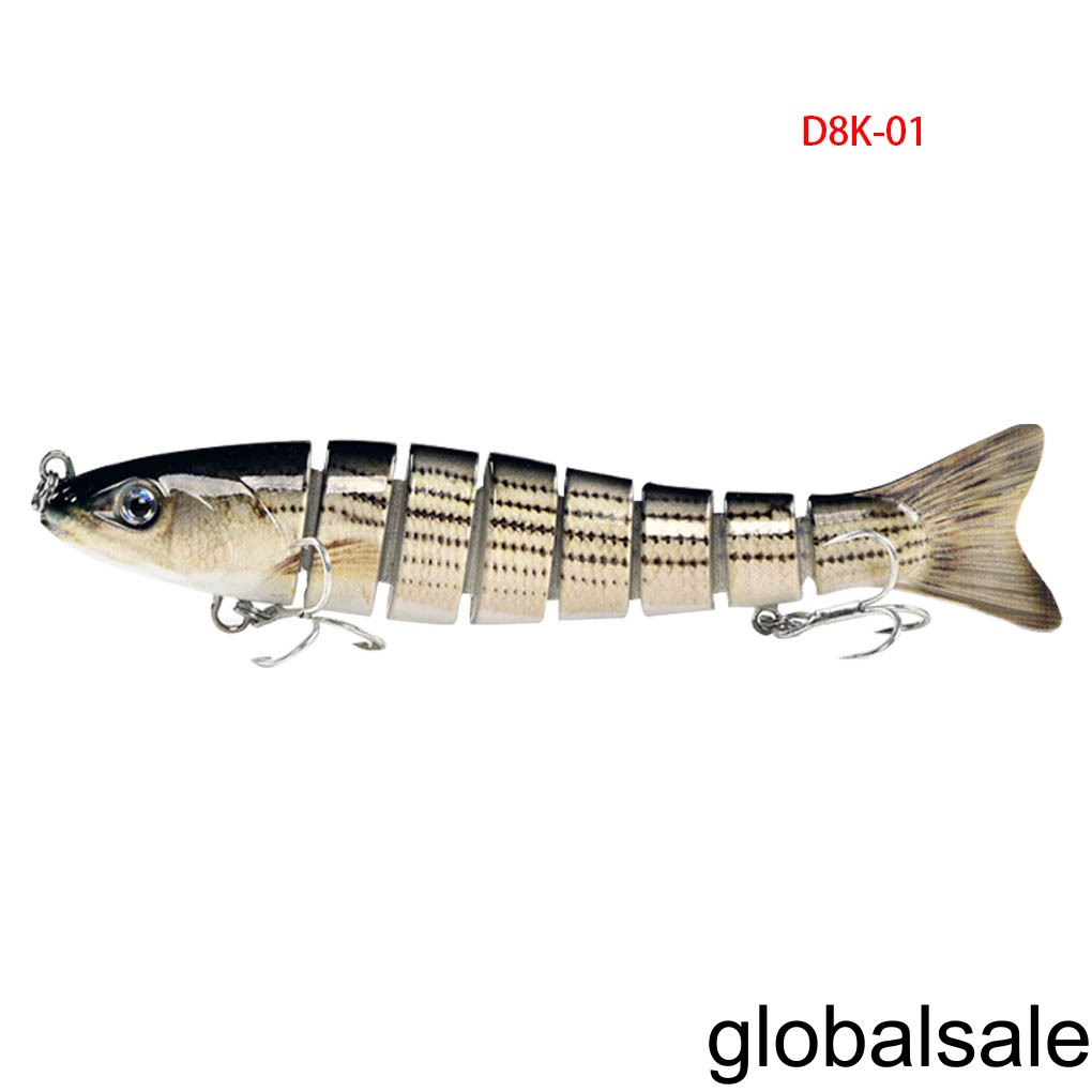 Wobbler Bait Lure Jig Crankbait Fishing Multi-sectional Sinking Swimbait with Claw Barb Hook
