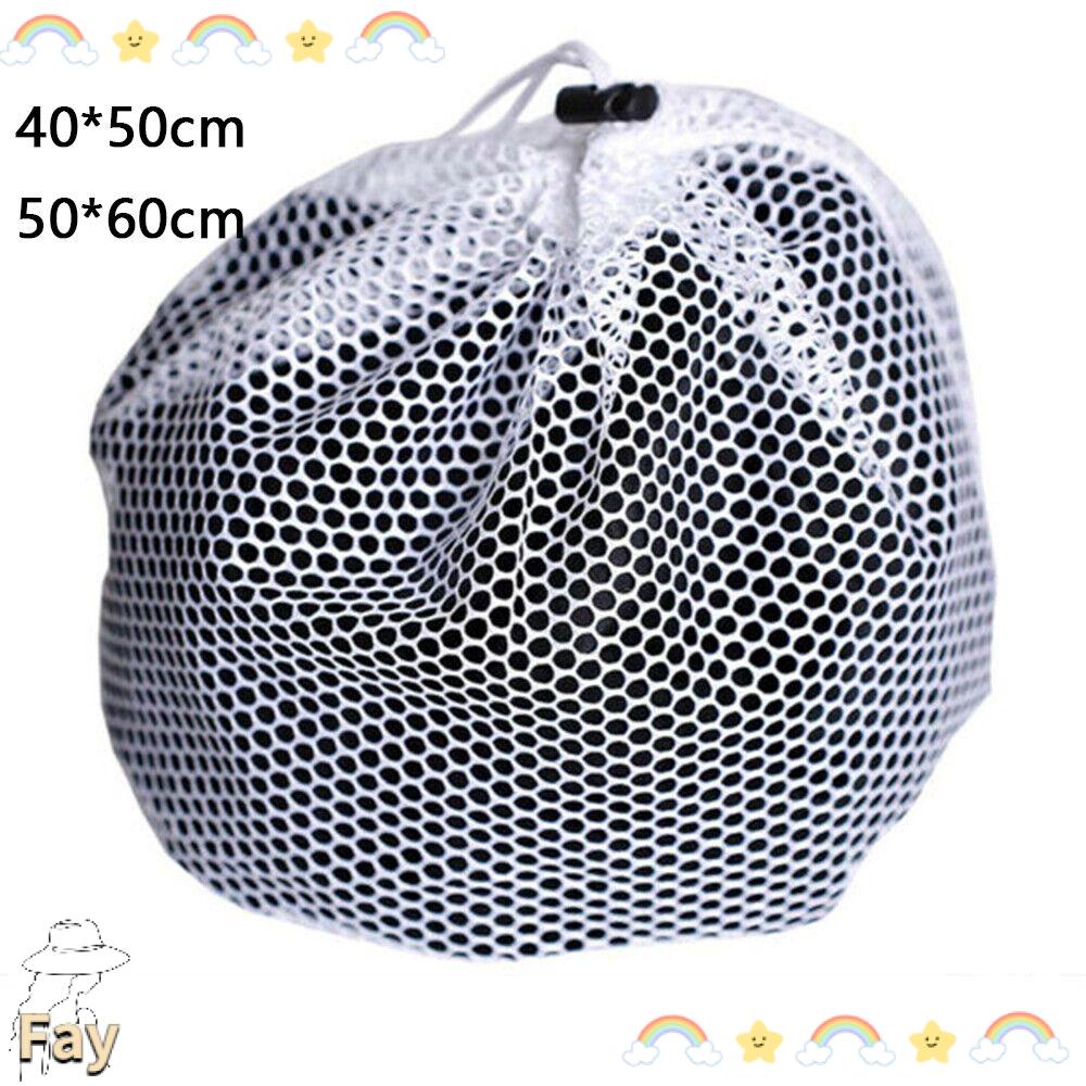 2 Túi Lưới Dây Rút Giặt Đồ Có Thể Tái Sử Dụng