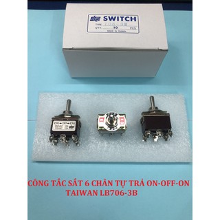 CÔNG TẮC GẠT ON OFF ON 6 CHÂN 3 VỊ TRÍ (CÔNG TẮC SẮT ĐÀI LOAN)