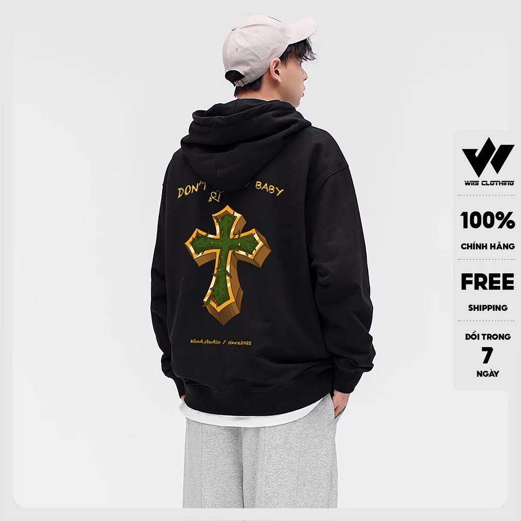 Áo hoodie form rộng WIIS unisex nỉ bông Relax thời trang nam nữ oversize ulzzang