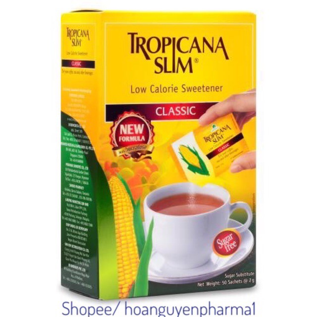 Đường bắp ăn kiêng Tropicana Slim - Hộp 50 gói