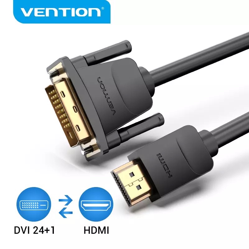 Dây cáp chuyển đổi DVI 24 + 1 sang HDMI dài 1.5 mét vention