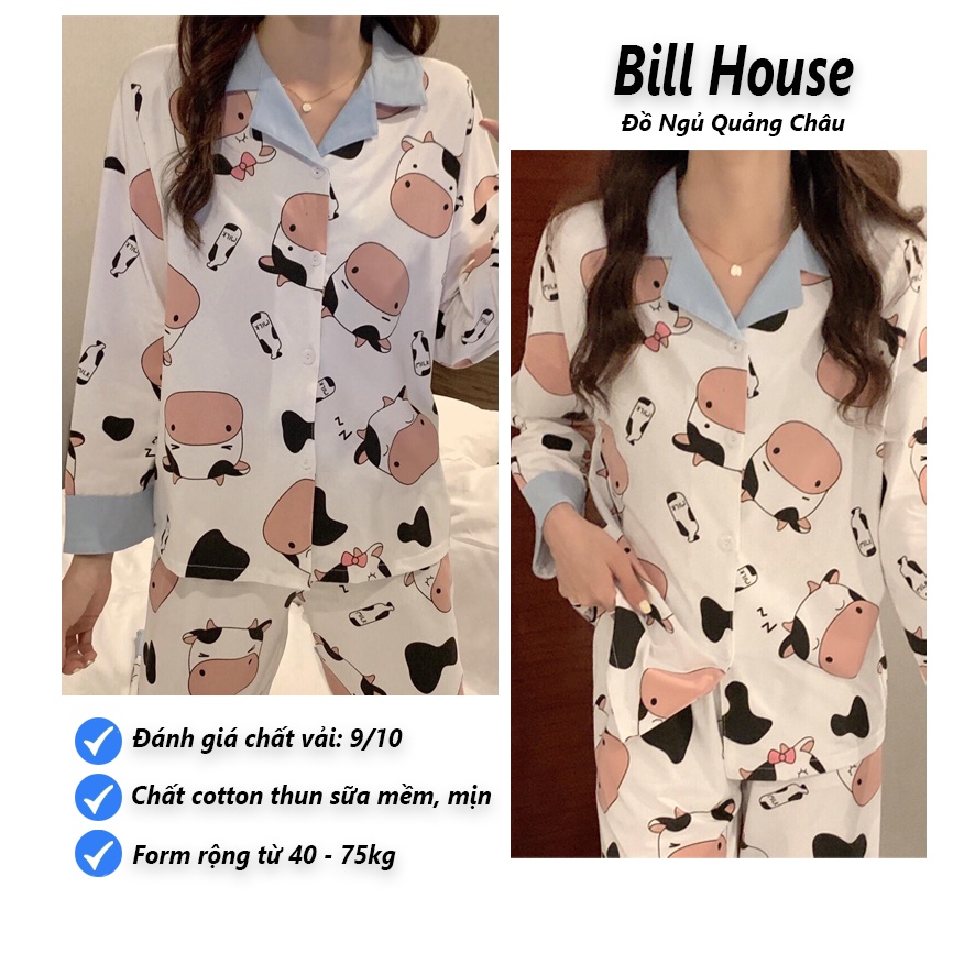 Đồ Bộ Nữ Pijama Tay Dài Quần Dài Cao Cấp Cực Xinh TD09 | BigBuy360 - bigbuy360.vn