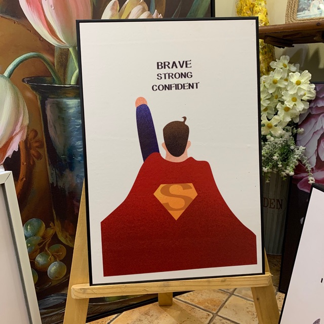 Khung tranh vải canvas hình dễ thương cỡ 30x45 ( tranh kèm khung y hình ) | BigBuy360 - bigbuy360.vn