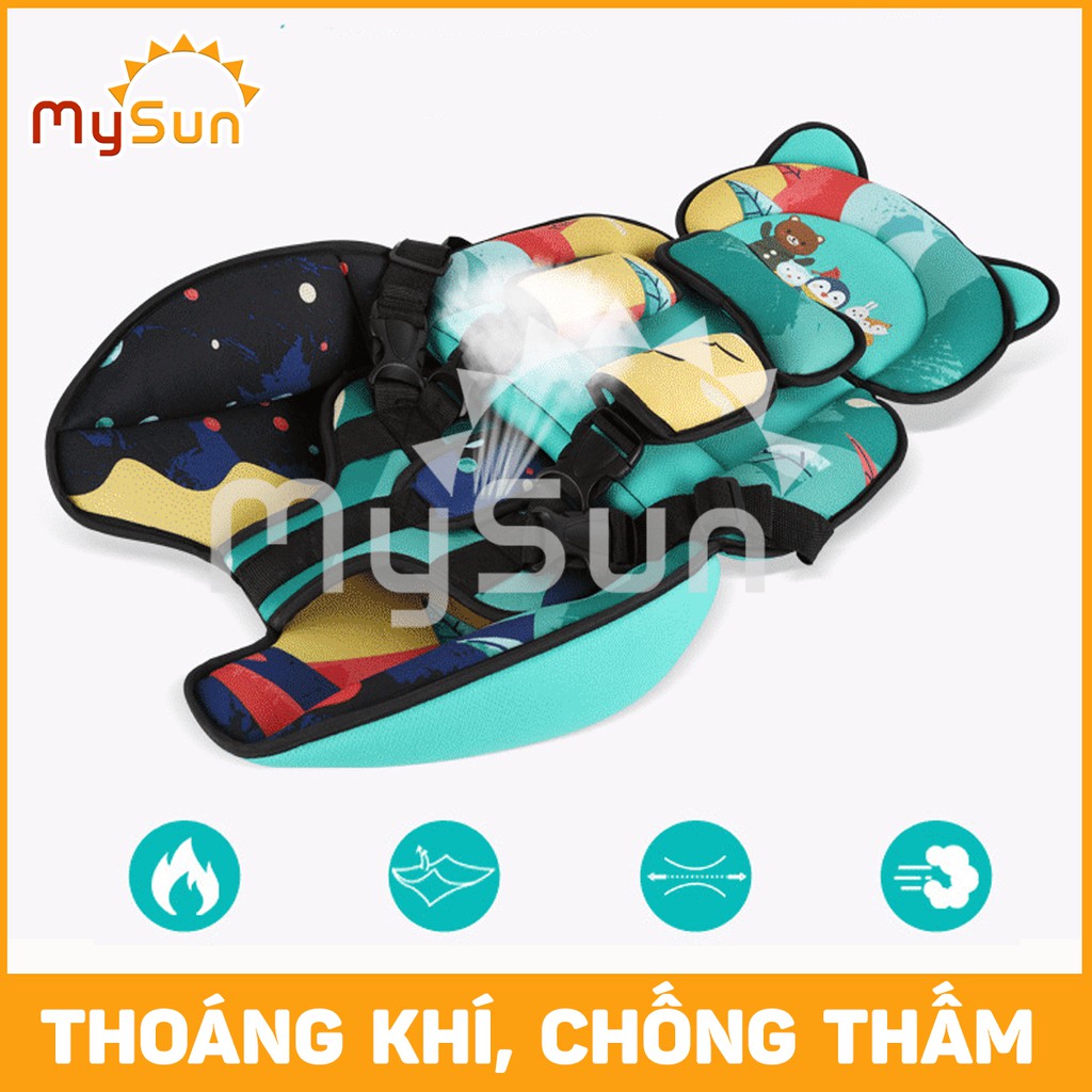 Ghế ngồi 🌸FREESHIP🌸 Ô tô trẻ em cho bé 1,2,3,4,5 tuổi có Đai an toàn oto xe hơi cho em bé và Gối đỡ cổ - MYSUN