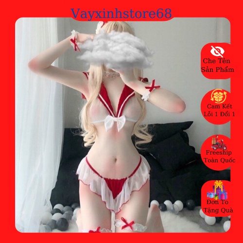 Bộ Ngủ Cosplay Thủy Thủ Viền Bèo 1530 Quyến Rũ