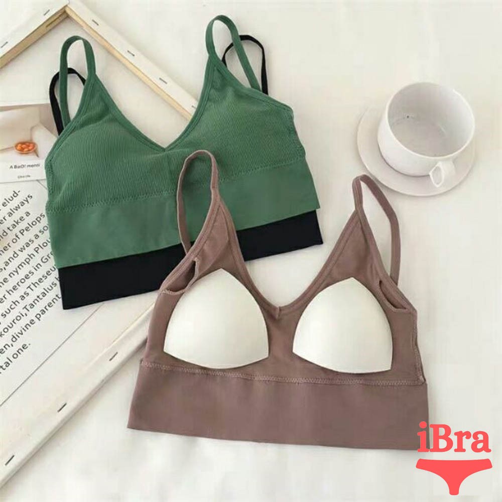 Áo bra hai dây len gân tăm FreeSize khoét lưng chữ u gợi cảm thon thả có đệm nâng ngực chất đẹp siêu hot SBR01 | BigBuy360 - bigbuy360.vn