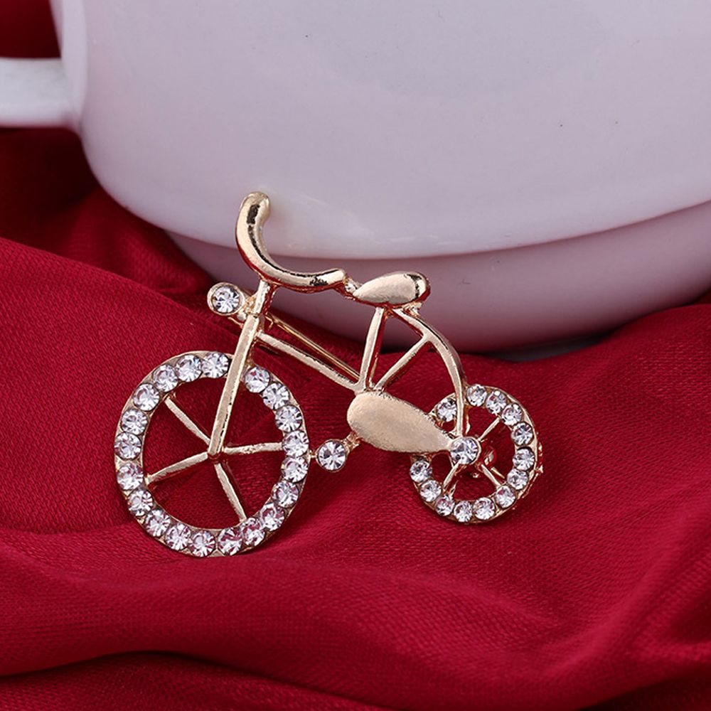 Ghim Cài Áo Hình Xe Đạp Đính Đá Nhiều Màu Thời Trang Cho Nam Nữ